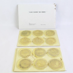 HLI 12 Days Of Christmas Brass Ornament Set