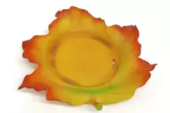 Partylite Whispering Leaf 3 Wick Ceramic Candle Holder P7593 Large Autumn