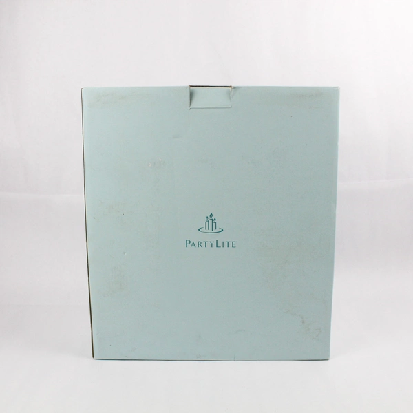 Partylite Whispering Leaf 3 Wick Ceramic Candle Holder P7593 Large Autumn Orange