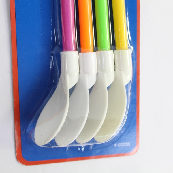 Lot of 5 Smart Choice Spoon Straws Sets - 4 Colorful Milkshake Straws New