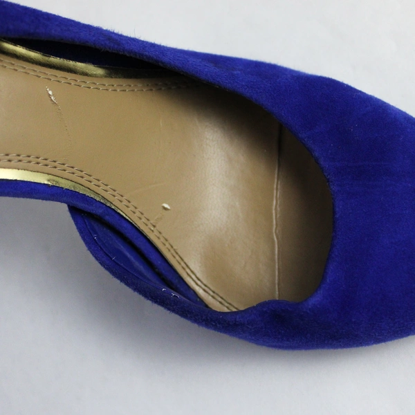 BCBG Paris Blue Faux Suede Stiletto Heels Women's Size 8.5, Pre-owned