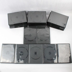 Lot of 25 Standard Jewel DVD CD Disk Cases, Empty Used Single-Disc Black