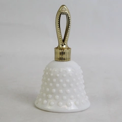 Vtg Avon Unforgettable Cologne Full Bottle 2 Oz Milk Glass Hobnail Bell