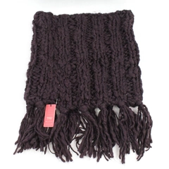 American Eagle Outfitters Purple Fringe Neck Scarf Chunky Knit