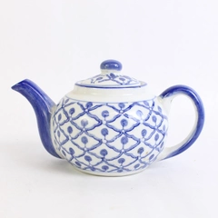 Small Decorative Teapot Canton Collection Two's Co Blue & White Floral