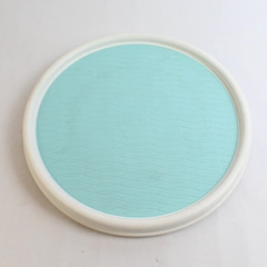 Copco Non-Skid Pantry Cabinet Lazy Susan Turntable 12" White/Aqua