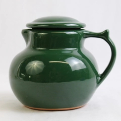 Cupper Coffee Carafe Ceramic Pot Pitcher & Lid Christian Ridge Pottery Green