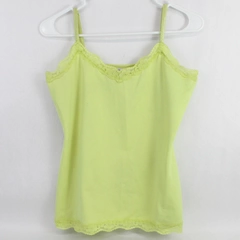 Fashion Bug Lacy Chartreuse Green Camisole Women's Size Small