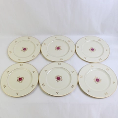 Set of 6 Vintage Lenox China Rhodora Dinner Plates