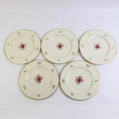 Set of 5 Vintage Lenox Rhodora Salad Plates 8.25 Inch