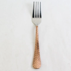 Salad Fork Pier One Imports, 7 1/8" Stainless Steel Bronze Hammered