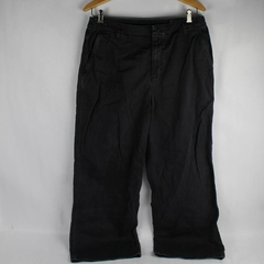 Gap Black Loose Khaki Wide Leg Pants Women's Size 14