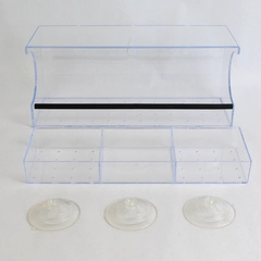 Window Bird Feeder with Suction Cups and Removable Tray, Clear Plastic 12x4x5"