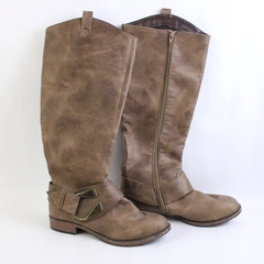 Soda Tall Riding Boots Women's 8.5 Zip Up Brown Buckle