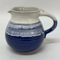 Blue And Gray Art Pottery Pitcher Signed Merrill 94