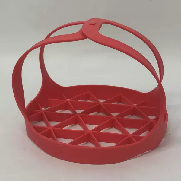 Red Silicone Bakeware Sling W/ Interlocking Handles For 7.5 Inch Pan