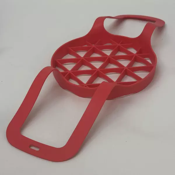 Red Silicone Bakeware Sling W/ Interlocking Handles For 7.5 Inch Pan