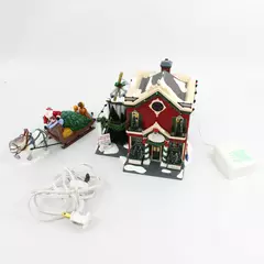 2000 Department 56 Snow Village Silver Bell Christmas Shop 55040 Works