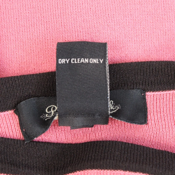 Peck & Peck Women's Boat Neck Sweater Salmon Pink Black Trim L Pre-owned