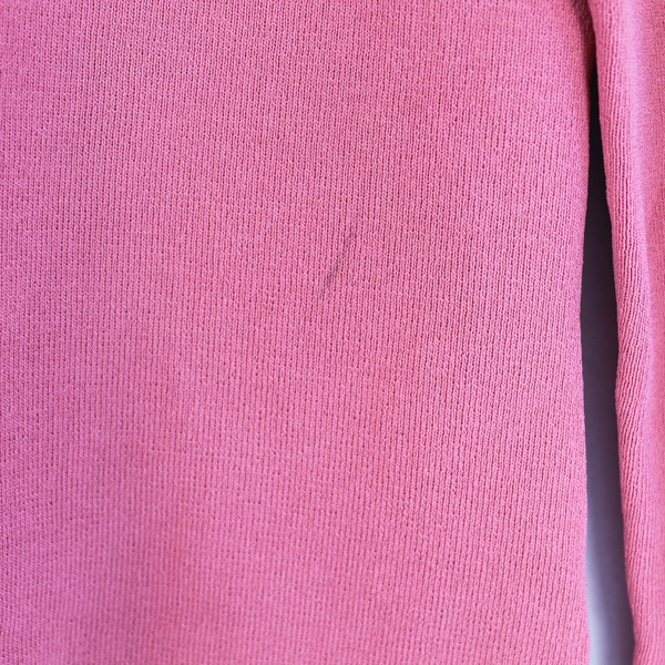 Peck & Peck Women's Boat Neck Sweater Salmon Pink Black Trim L Pre-owned