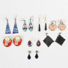 8 Pairs Drop Dangle Costume Jewelry Earrings for Pierced Ears Varied Designs