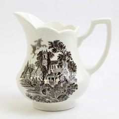Vintage J&G Meakin Stratford Stage Brown Transferware Creamer
