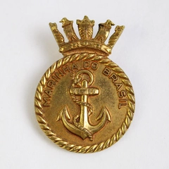 Vintage Marinha Do Brasil Brazil Navy Anchor Pin Back Military Collectible
