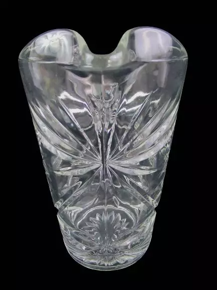 Vintage Anchor Hocking Prescut 54oz 8 Inch Glass Pitcher Hob Stars Palm Trees