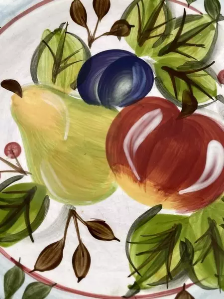 Set of 2 Heritage Mint Black Forest Fruits 8" Salad Plates Vintage