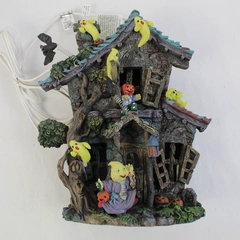 1997 Collins International Resin Lighted haunted House Figurine Works