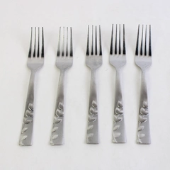 Lot of 5 Cambridge Flatware Blossom Sand (Stainless) Regular Forks