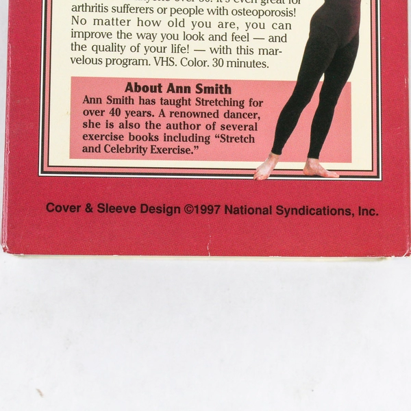 Stretching for Seniors VHS Tape with Ann Smith - 1997, Good Condition