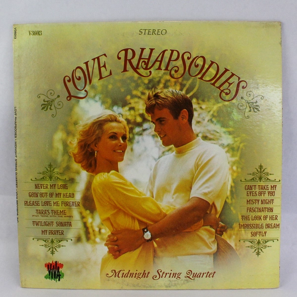 Love Rhapsodies Midnight String Quartet Vinyl LP 1968 V36013 - Good Condition