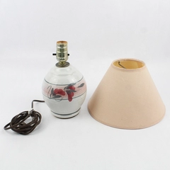 Vintage Underwriters Laboratories Hand Painted Ceramic Table Lamp