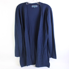 Karen Scott Navy Blue Knit Duster Cardigan Women's Size Large