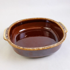Hull Pottery Glazed Brown Oven-Proof Casserole Baking Dish 8" x 8"