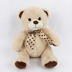Homerbest Teddy Bear Brown Polka Dot Tie 15" Stuffed Animal