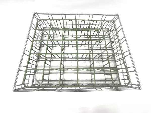 Sani Stack Stainless And Green Coated Wire Dishwasher Drinking Glass Rack