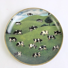 Franklin Mint Lowell Herrero Hillside Herd Collector Cow Plate American Folk Art