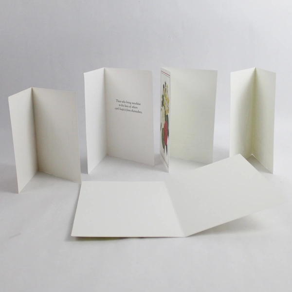 Lot of 6 Vintage Illustrated Floral Design Greeting Cards With 4 Envelopes