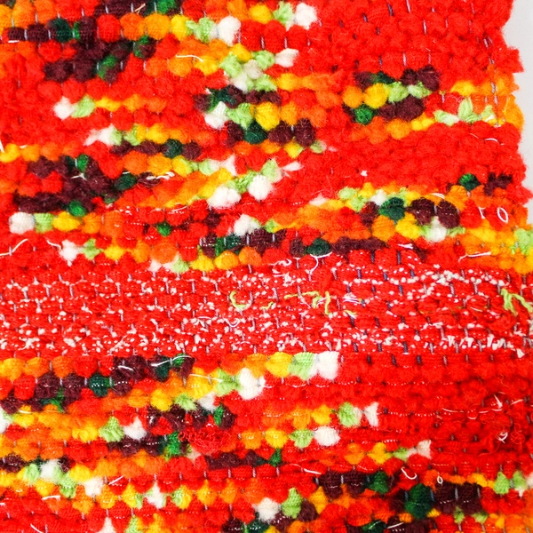 Handmade Woven Southwestern Style Table Runner Dresser Scarf 23.5"x15.5" Fringed