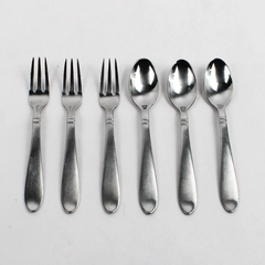 Lot Of 6 Farberware Annotto Satin Stainless Flatware 3 Cocktail Forks 3 Spoons