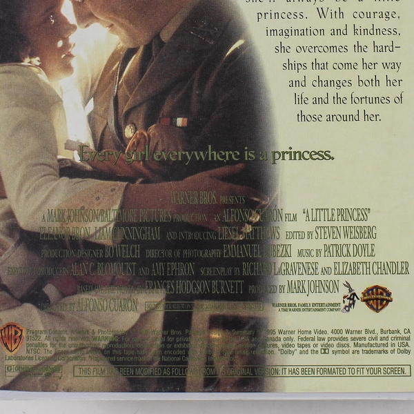 A Little Princess VHS 1995 Clamshell WB Family Entertainment