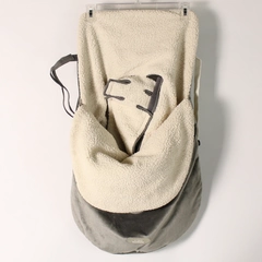 JJ Cole Bundle Me Gray Fleece-Lined Baby Car Seat Cover