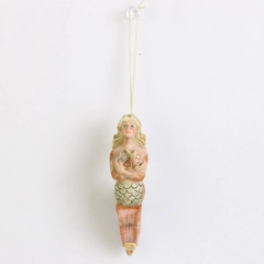 Mermaid Holding Starfish and Shells Ornament Figurine