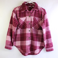 NWT Sugar & Jade Pink Plaid Flannel Girls' Size Large 12/14