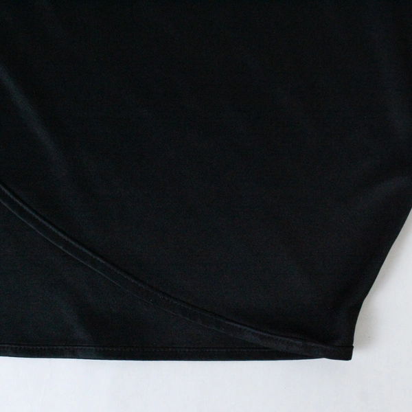 Malouf Women's Cardigan Size 13 Tall Black Semi-Sheer Open Front 3/4 Sleeves