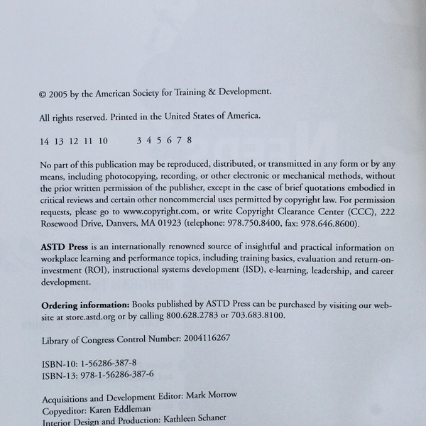 Needs Assessment Basics by Deborah D. Tobey 2011 ASTD Press Paperback