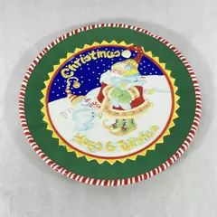 2002 Michel Company Mary Engelbreit Christmas Hugs And Wishes Plate 9 Inch