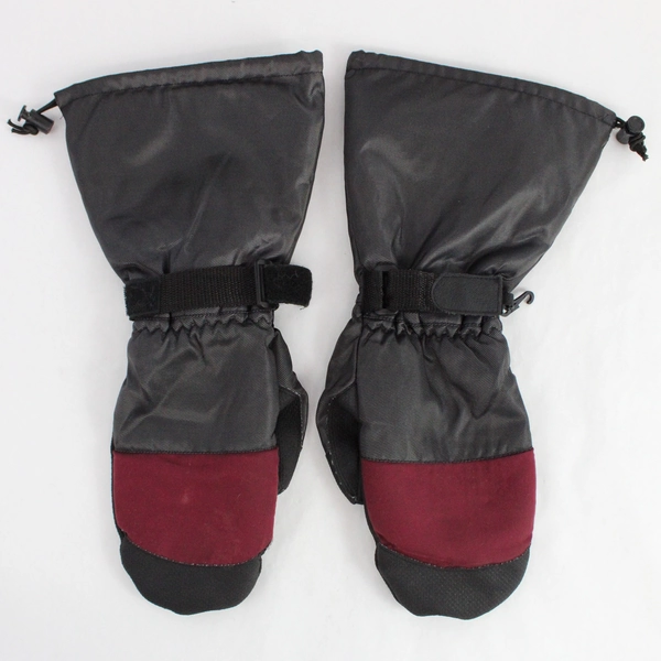 Becker Glove International Men's Mittens Size M Removable Lining Black Burgundy